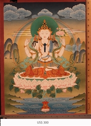 Thangka, Original Painting by RD Salga, Avalokiteshvara 2